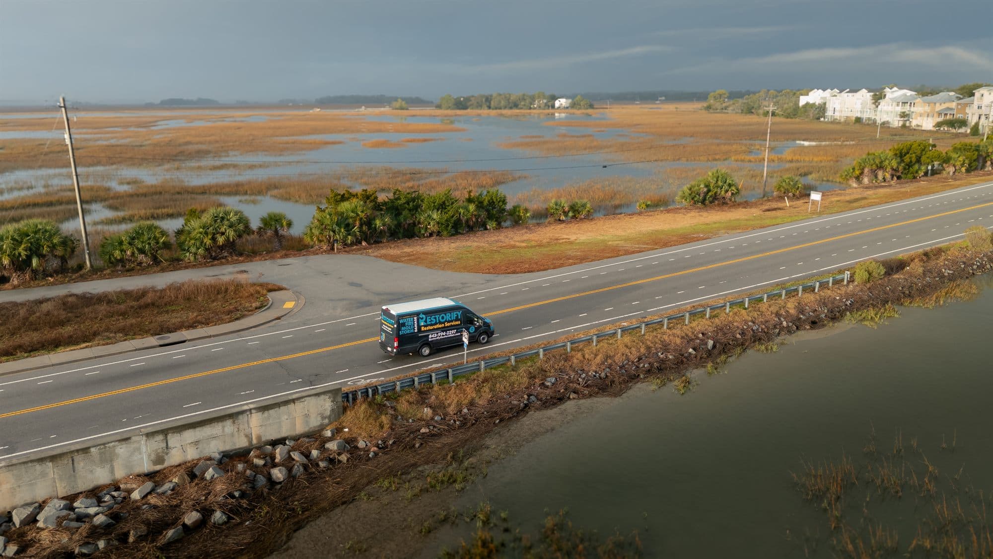 Restorify's branded van serving Isle of Palms and the Charleston Lowcountry