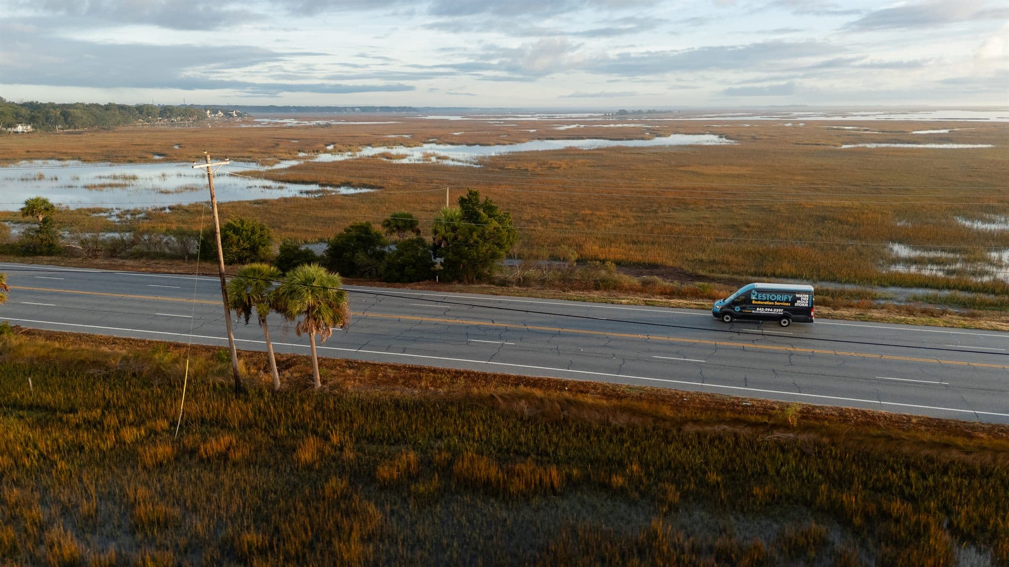 Restorify's branded van serving Beaufort, the South Carolina Lowcountry